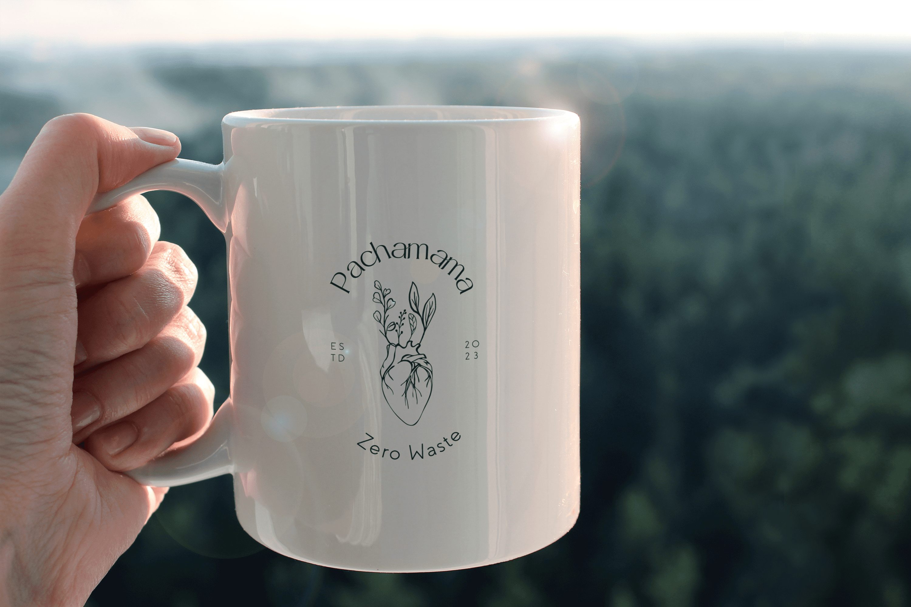 taza 2 Mockup de logotipo de Pachamama Zero Waste