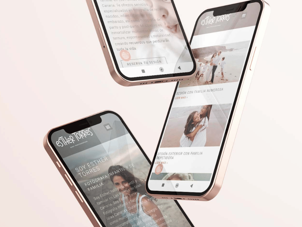 Diseño web para Esther Torres, fotógrafa infantil