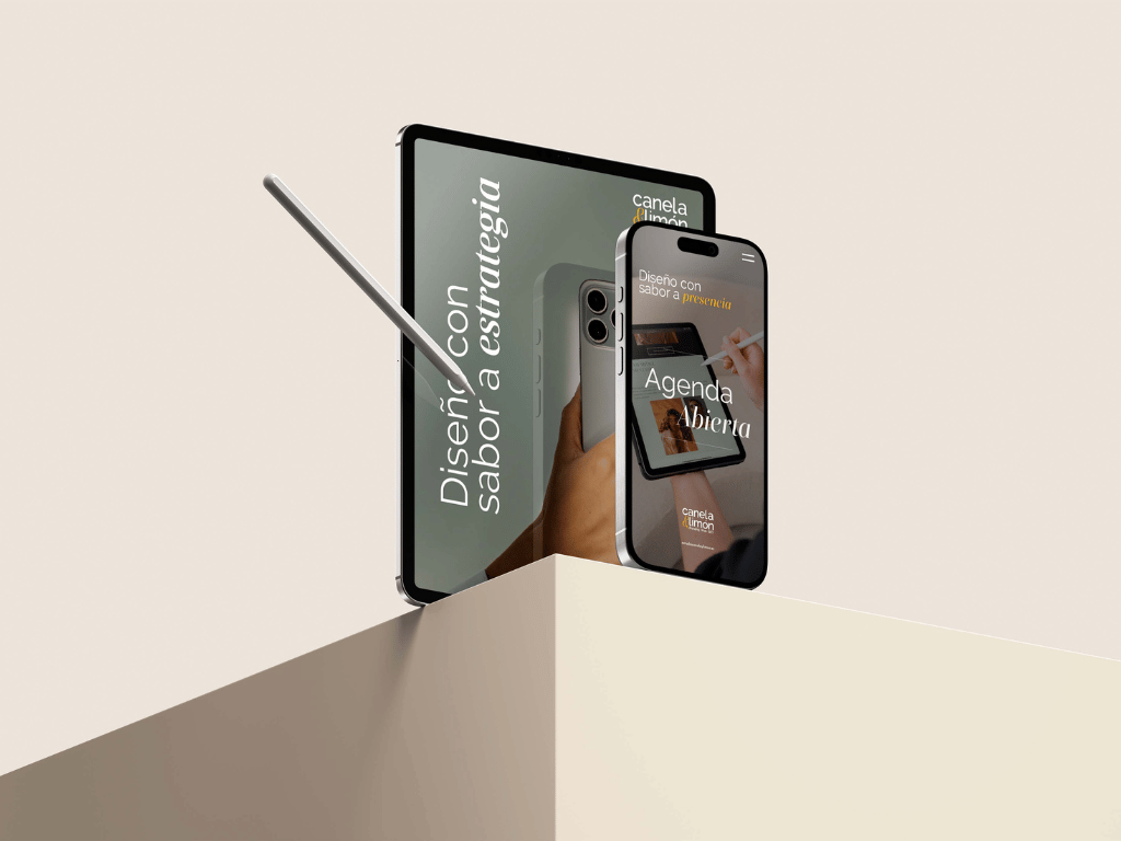 Diseño web de Estudio Canela y Limón, estudio de branding y diseño web