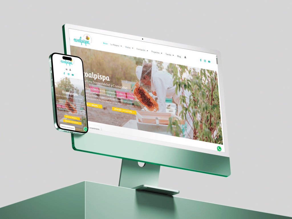 Diseño y desarrollo web para Ecoalpispa, tienda online y reservas de apicultura